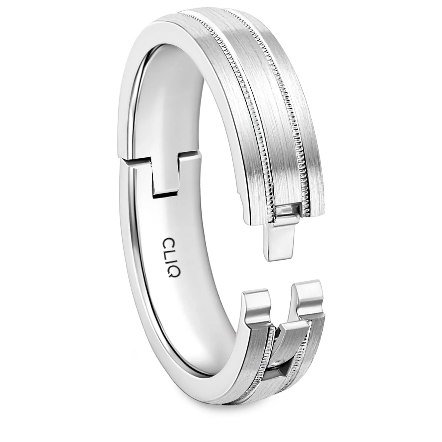 Trax Milgrain Band with Matte Finish, 6mm