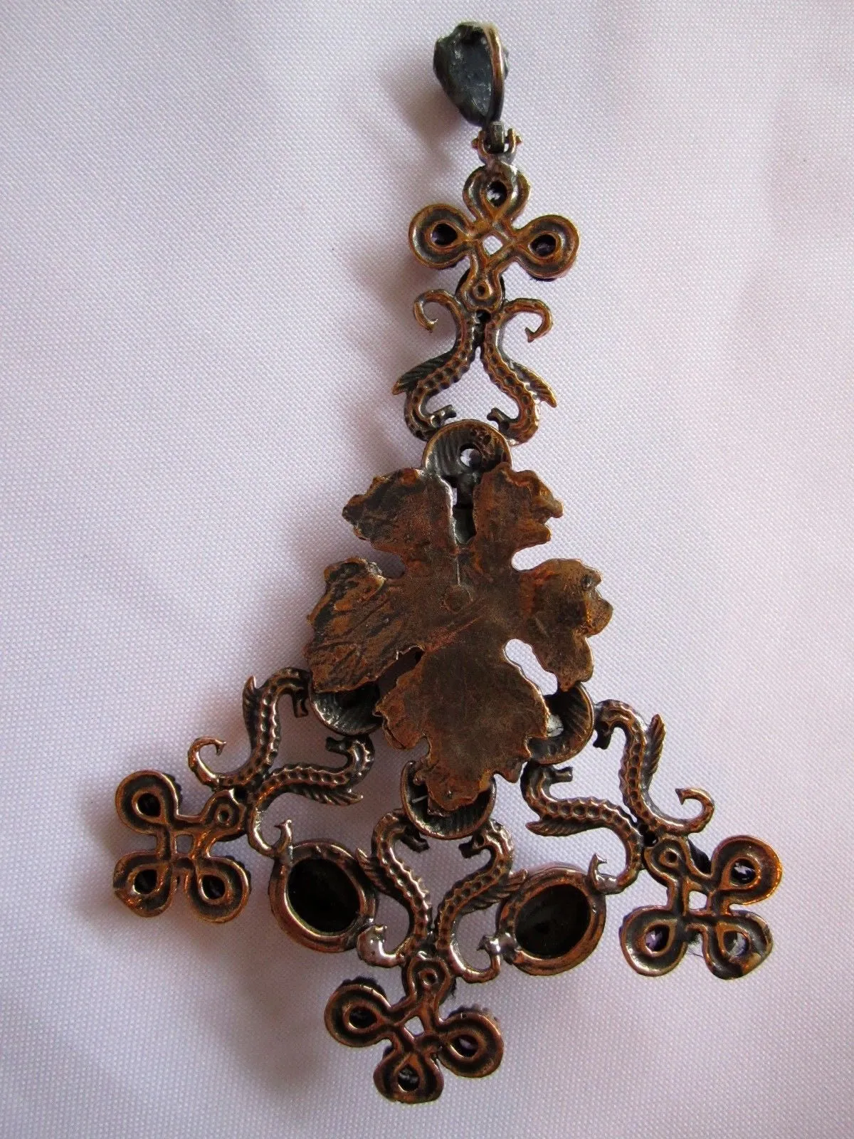 Turkish Pendant, Seahorse w/ Pearl & Stones