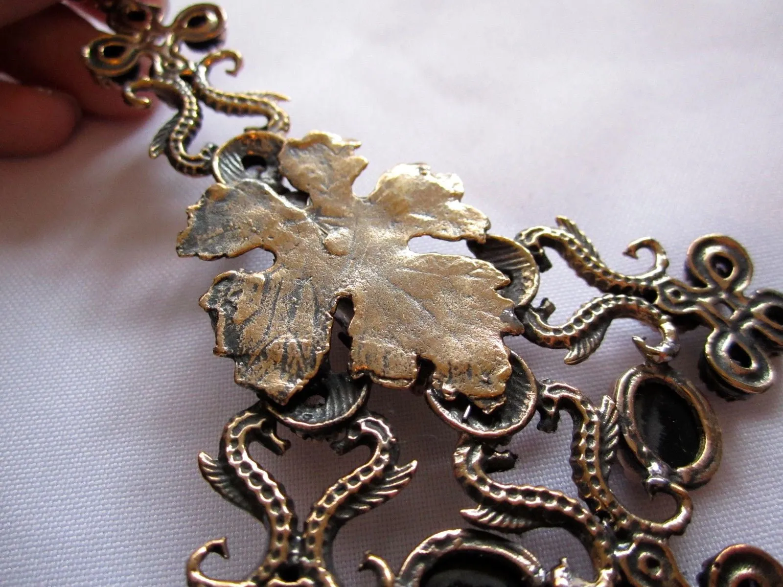 Turkish Pendant, Seahorse w/ Pearl & Stones