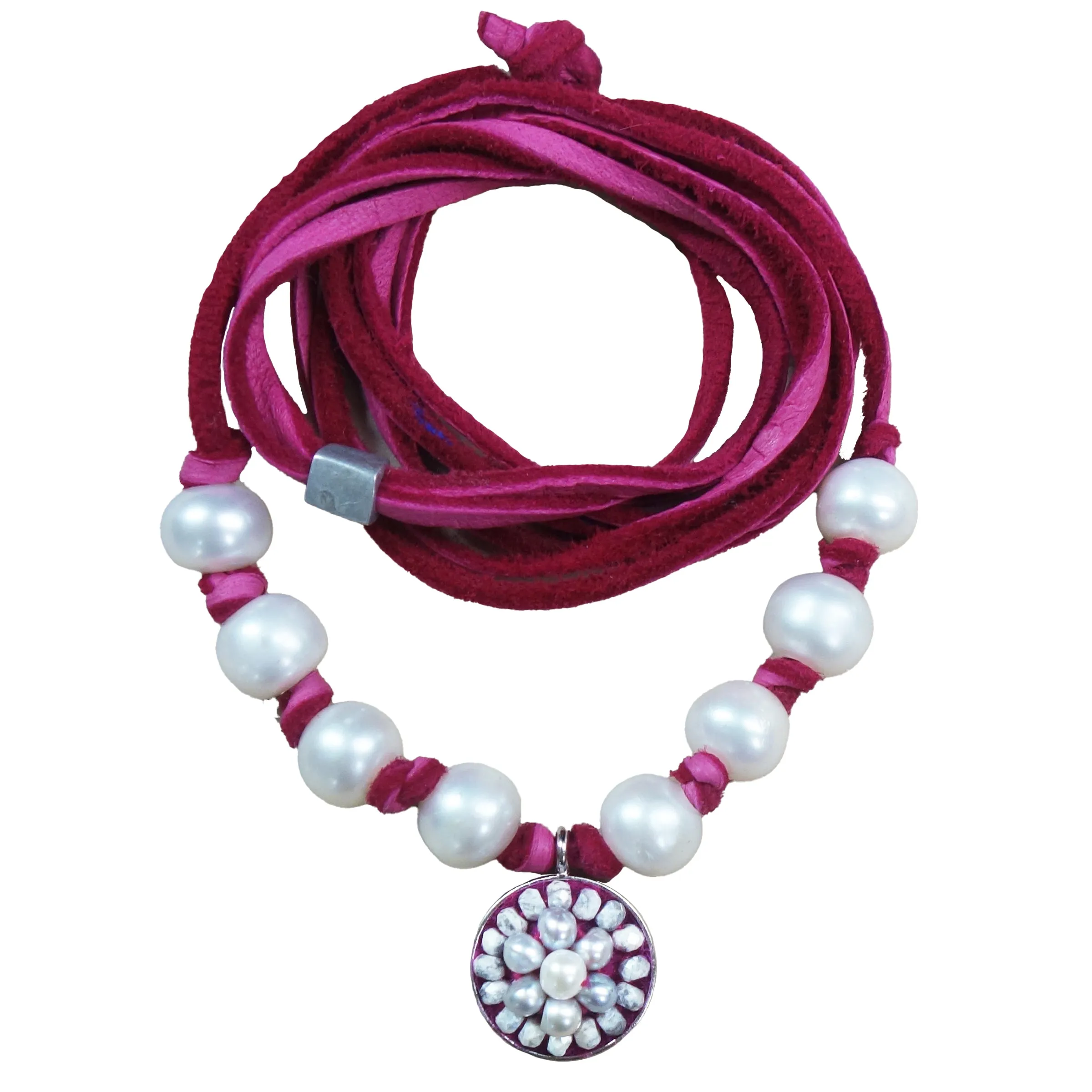 Under the Serious Moonlight pearl mosaic necklace/bracelet