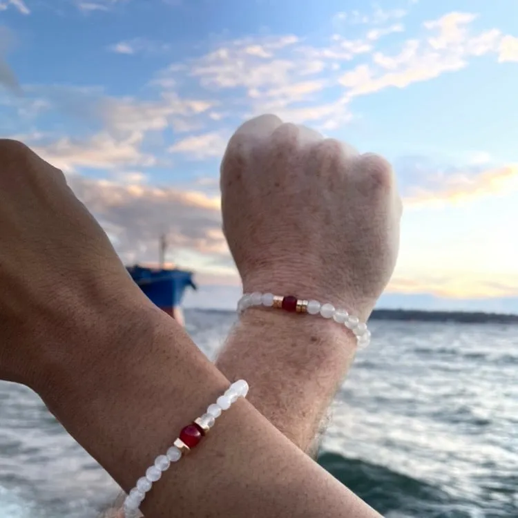 United By Heart Jade Sea Glass Cord