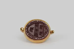 Victorian Boars & Arrows Intaglio Flip Fob