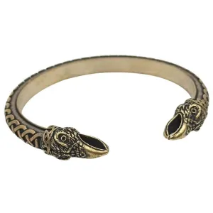 Viking arm ring raven bracelet from bronze