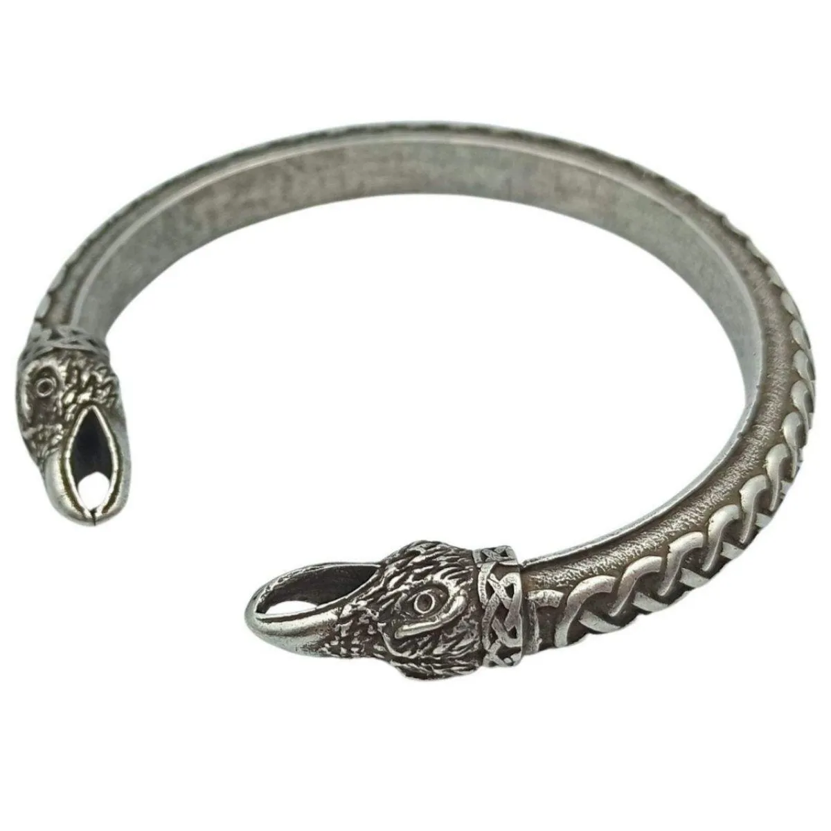 Viking arm ring raven bracelet from bronze