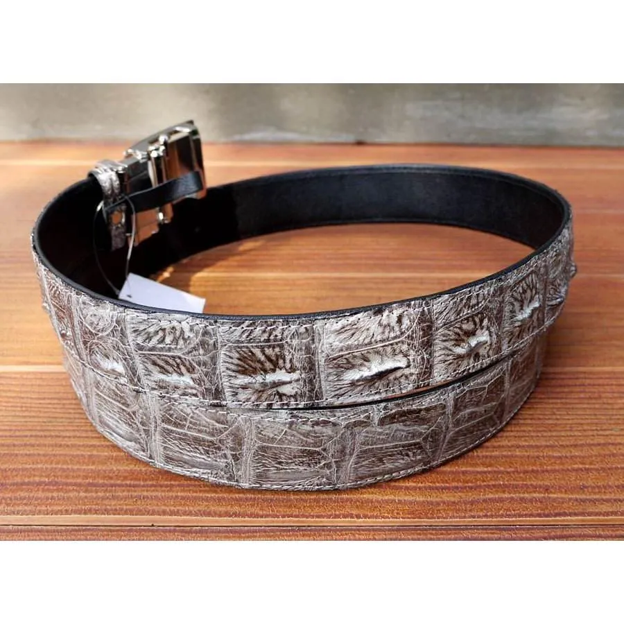 Vintage Grey Genuine Crocodile Belt