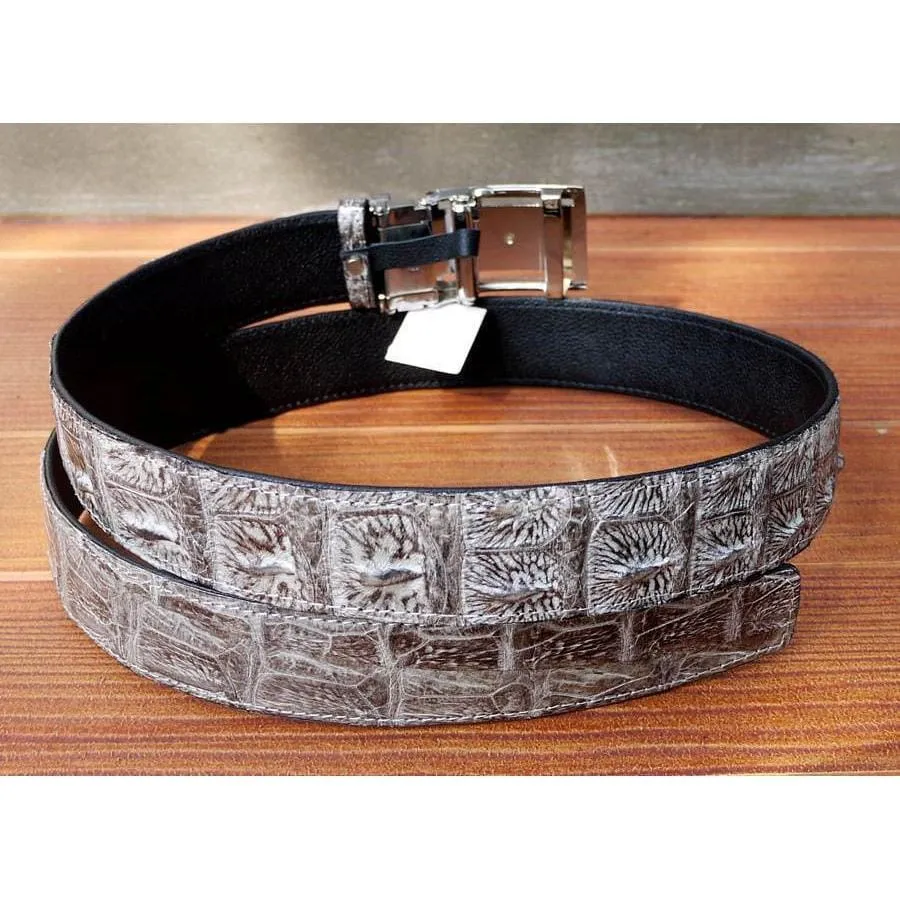Vintage Grey Genuine Crocodile Belt