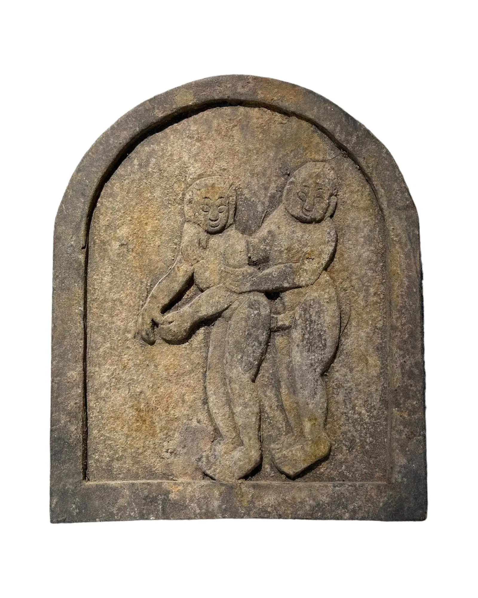 Vintage Hand Carved Kama Sutra Pose on Wooden Block