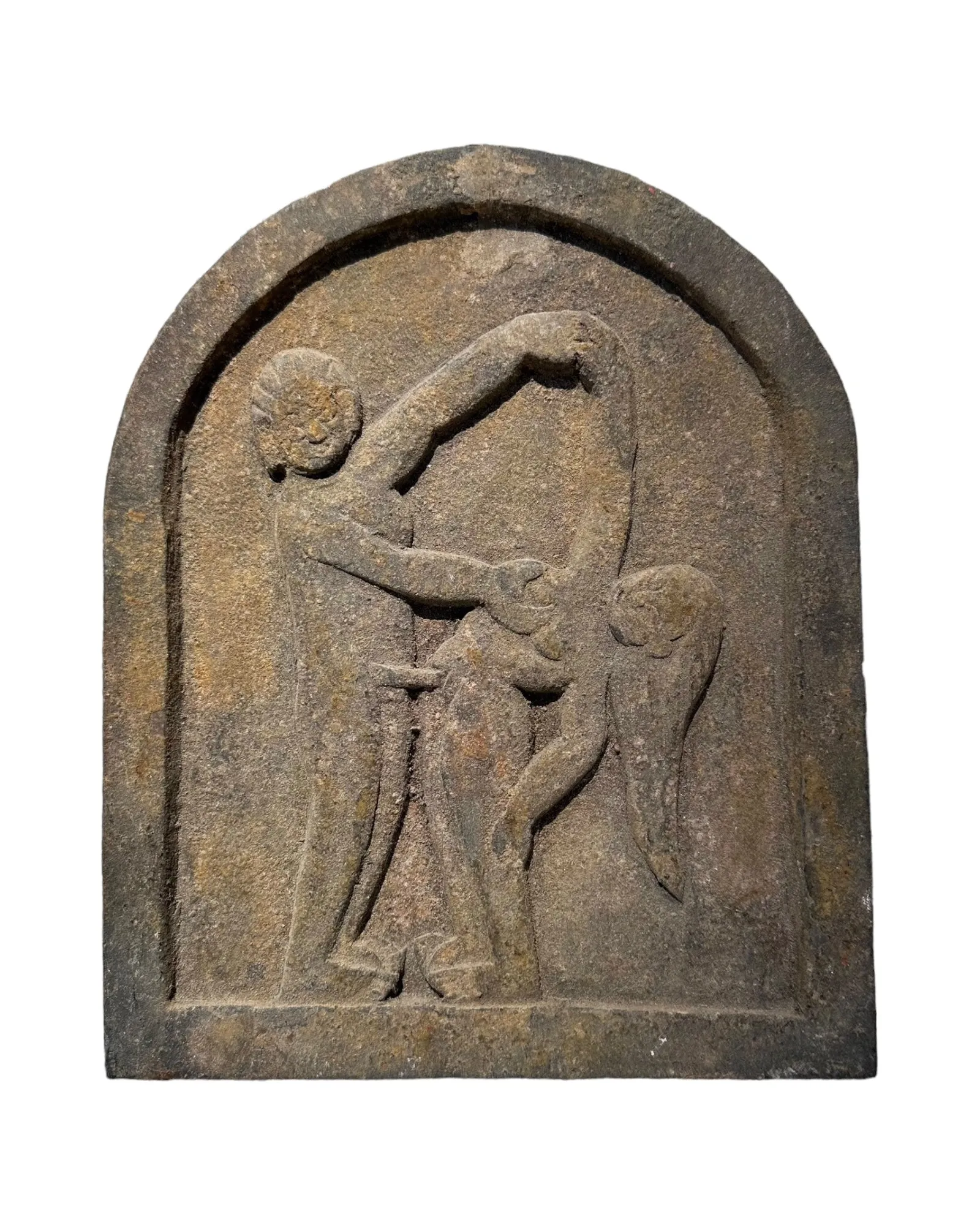 Vintage Hand-Carved Kama Sutra Pose On Wooden Block