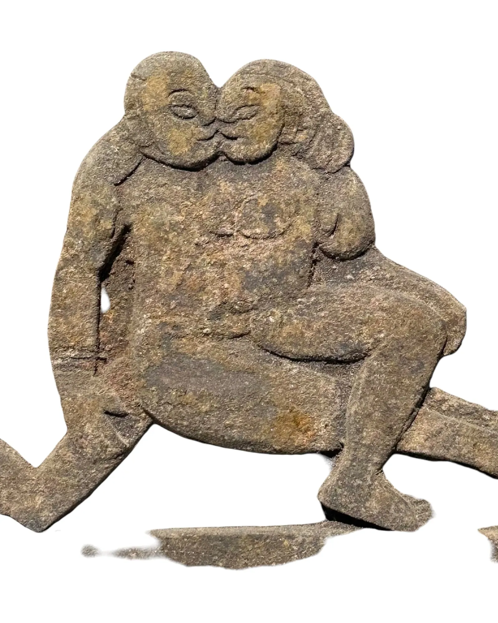 Vintage Hand-Carved Kamasutra Pose Woonden Block