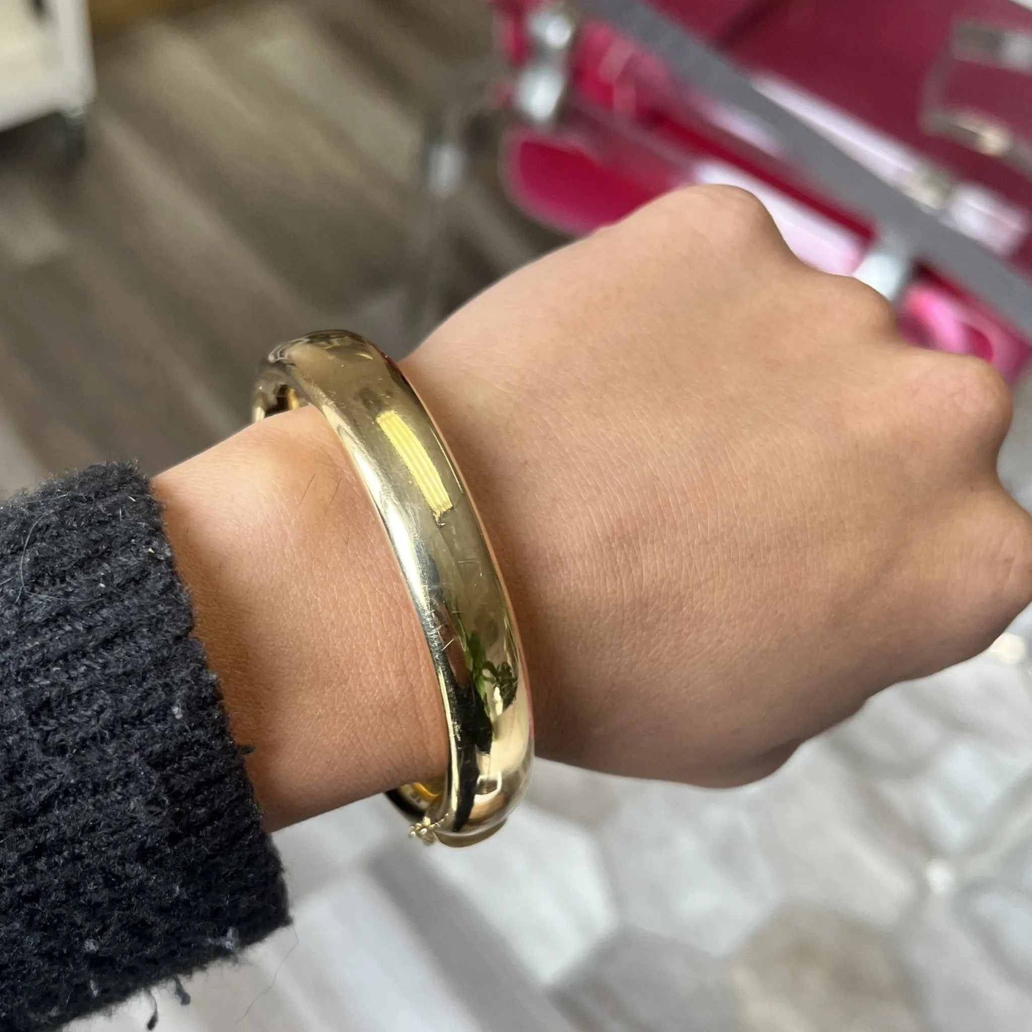 Vintage Hinged Gold Bangle, by Tiffany & Co.