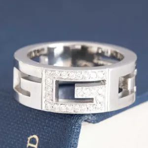 Vintage Open Work G Logo Diamond Band by Gucci