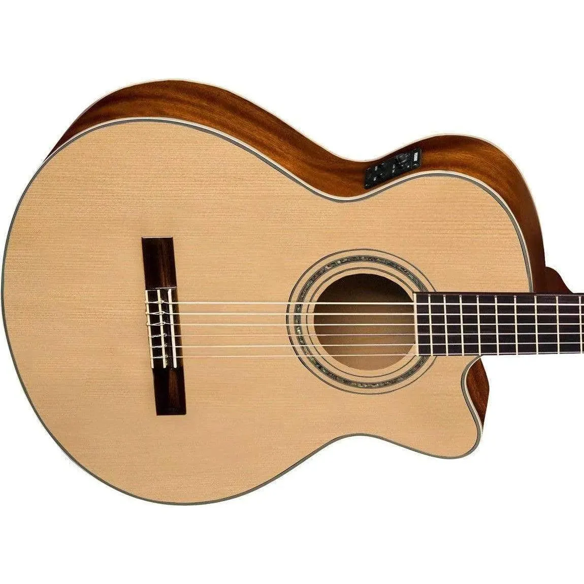 Washburn EAC12 Nylon String Semi-Acoustic Guitar - Natural