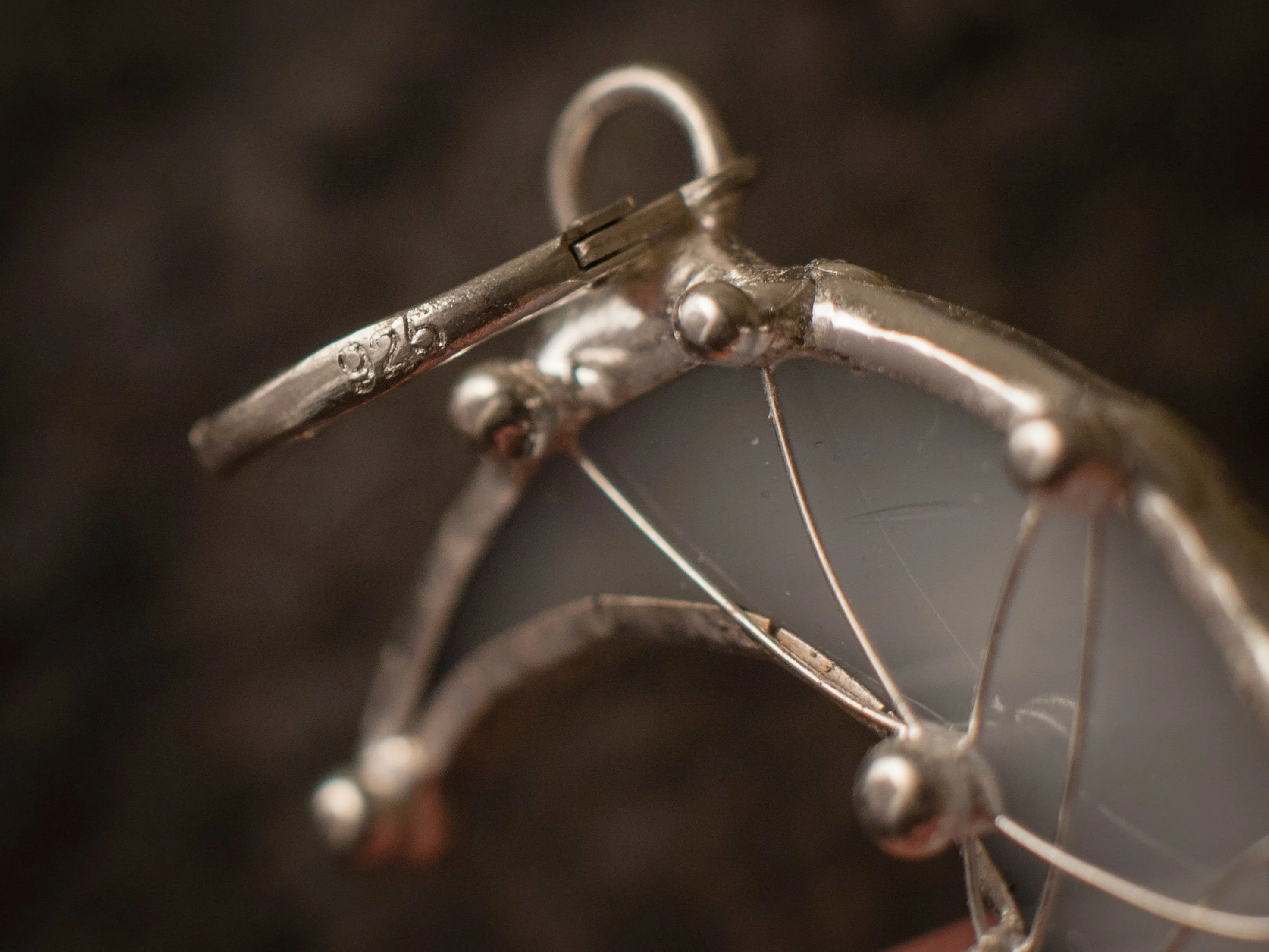 White Crescent Moon Earrings