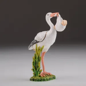 White Stork Carring a Baby