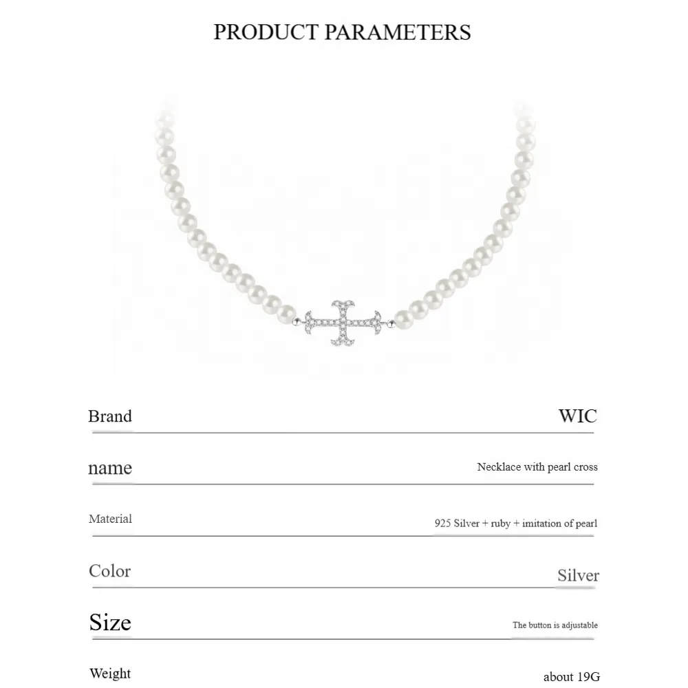 WIC | Rich Pearl Cross Necklace