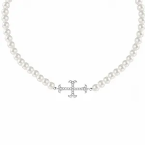 WIC | Rich Pearl Cross Necklace