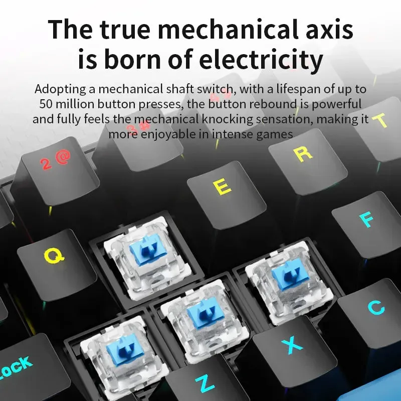 Wired Gaming Mechanical Keyboard Colorful Lighting