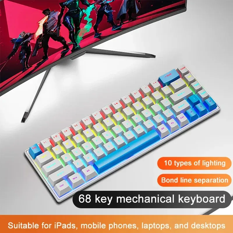Wired Gaming Mechanical Keyboard Colorful Lighting