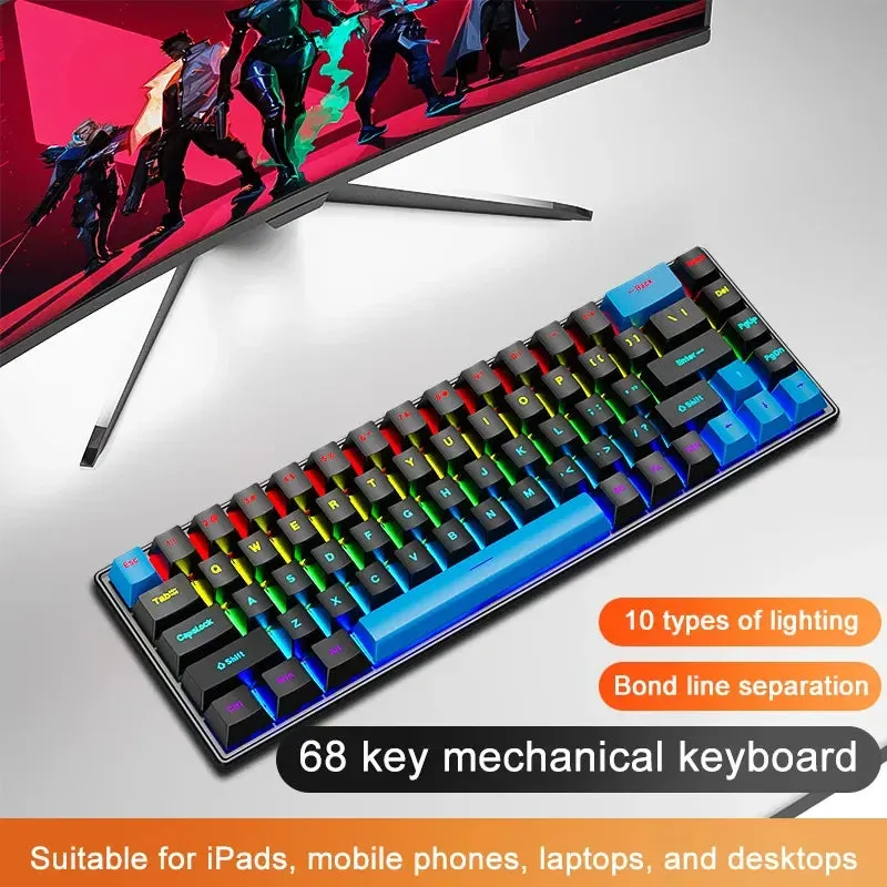 Wired Gaming Mechanical Keyboard Colorful Lighting