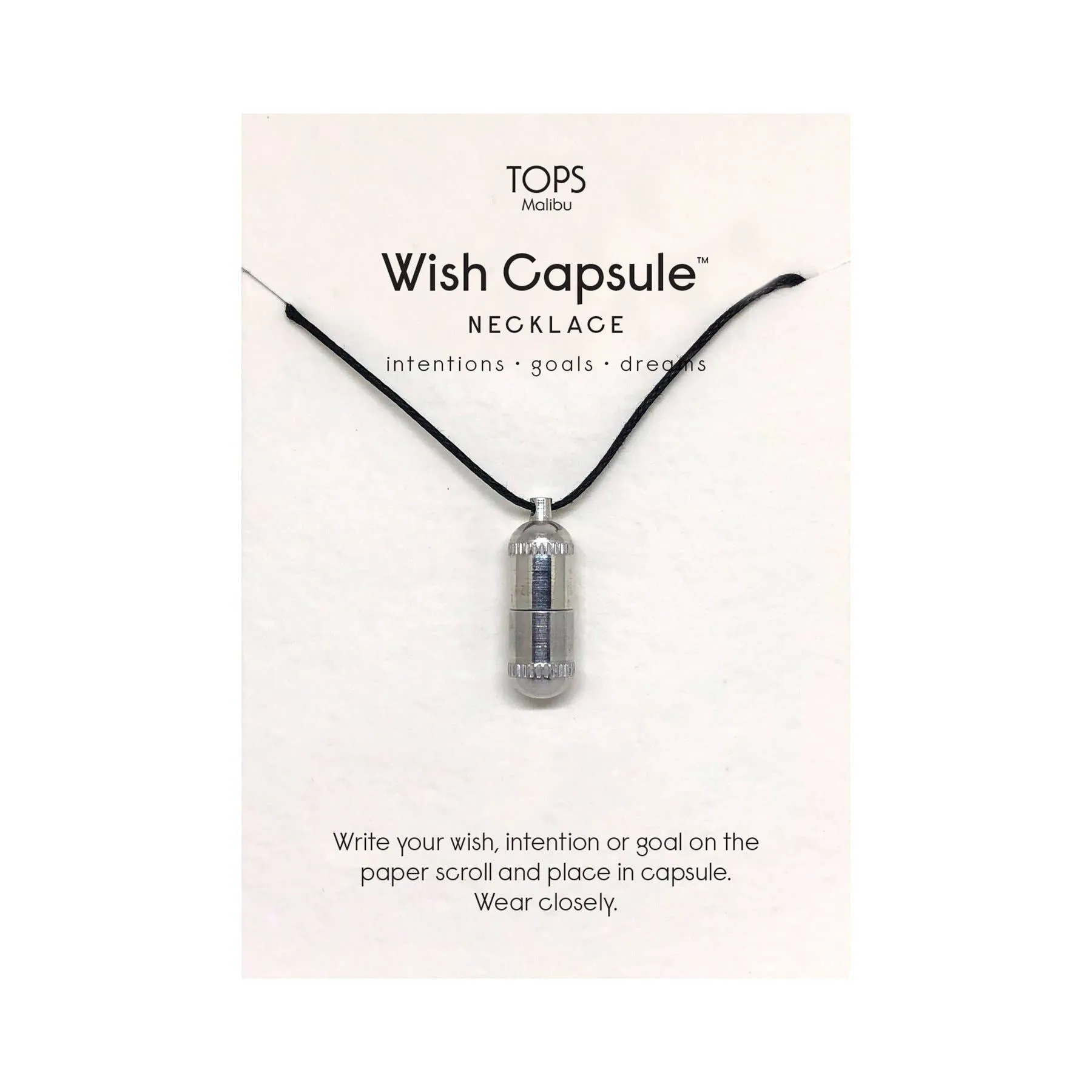 Wish Capsule Necklace - Silver