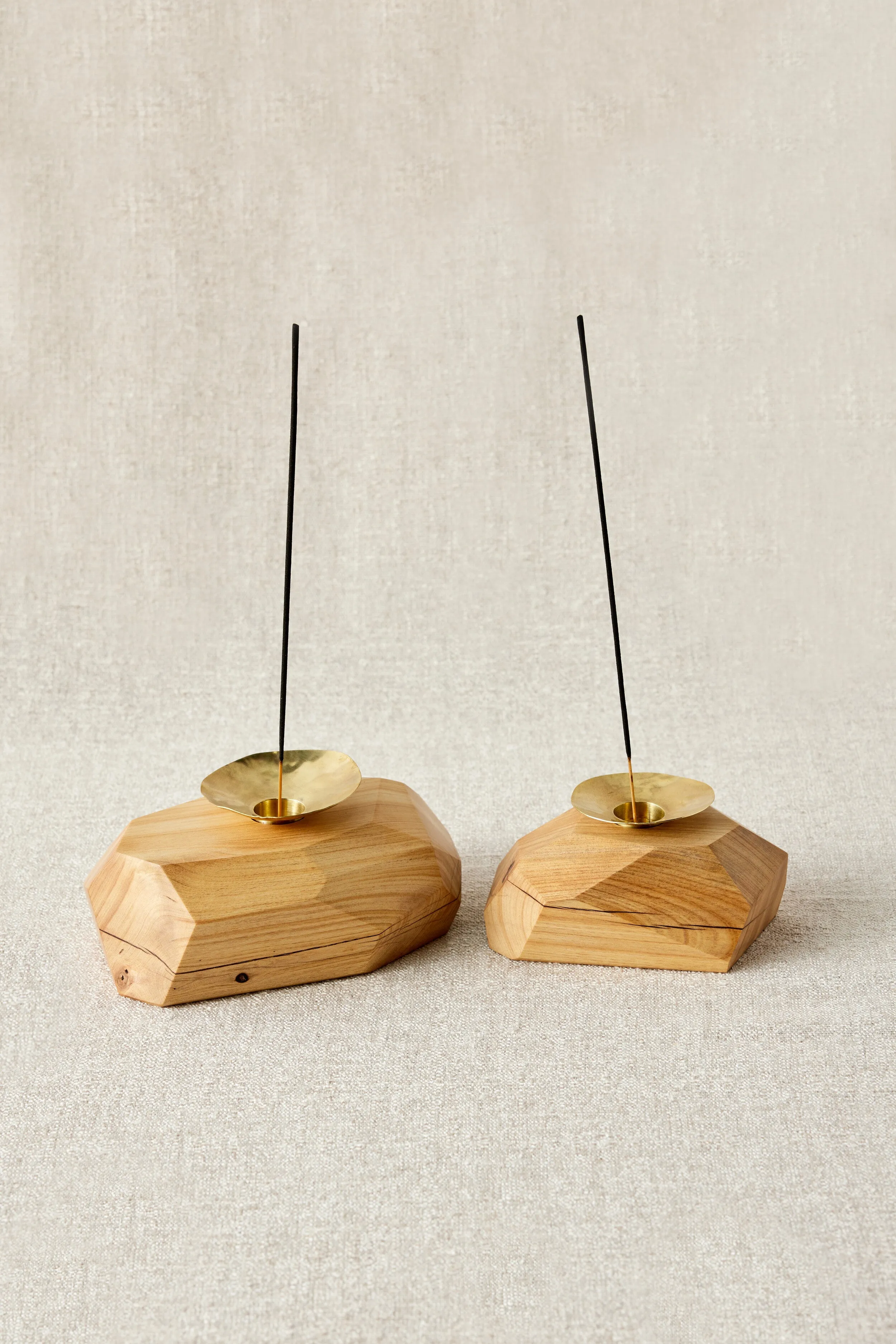 Wood Incense and Candle Holder by Dor Kie