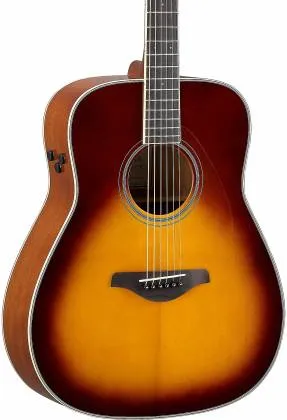 Yamaha FGTA BS TransAcoustic Dreadnought 6-String RH Acoustic Electric Guitar-Brown Sunburst