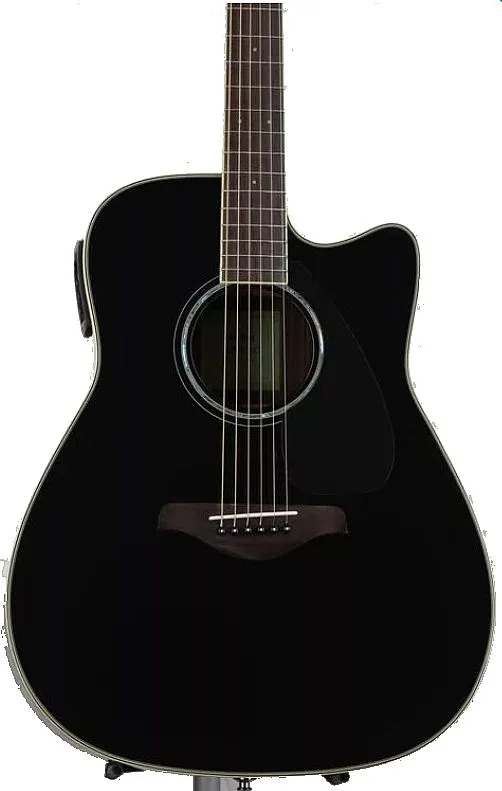 Yamaha FGX830C BL Dreadnought Cutaway 6-String RH Acoustic Electric Guitar-Black