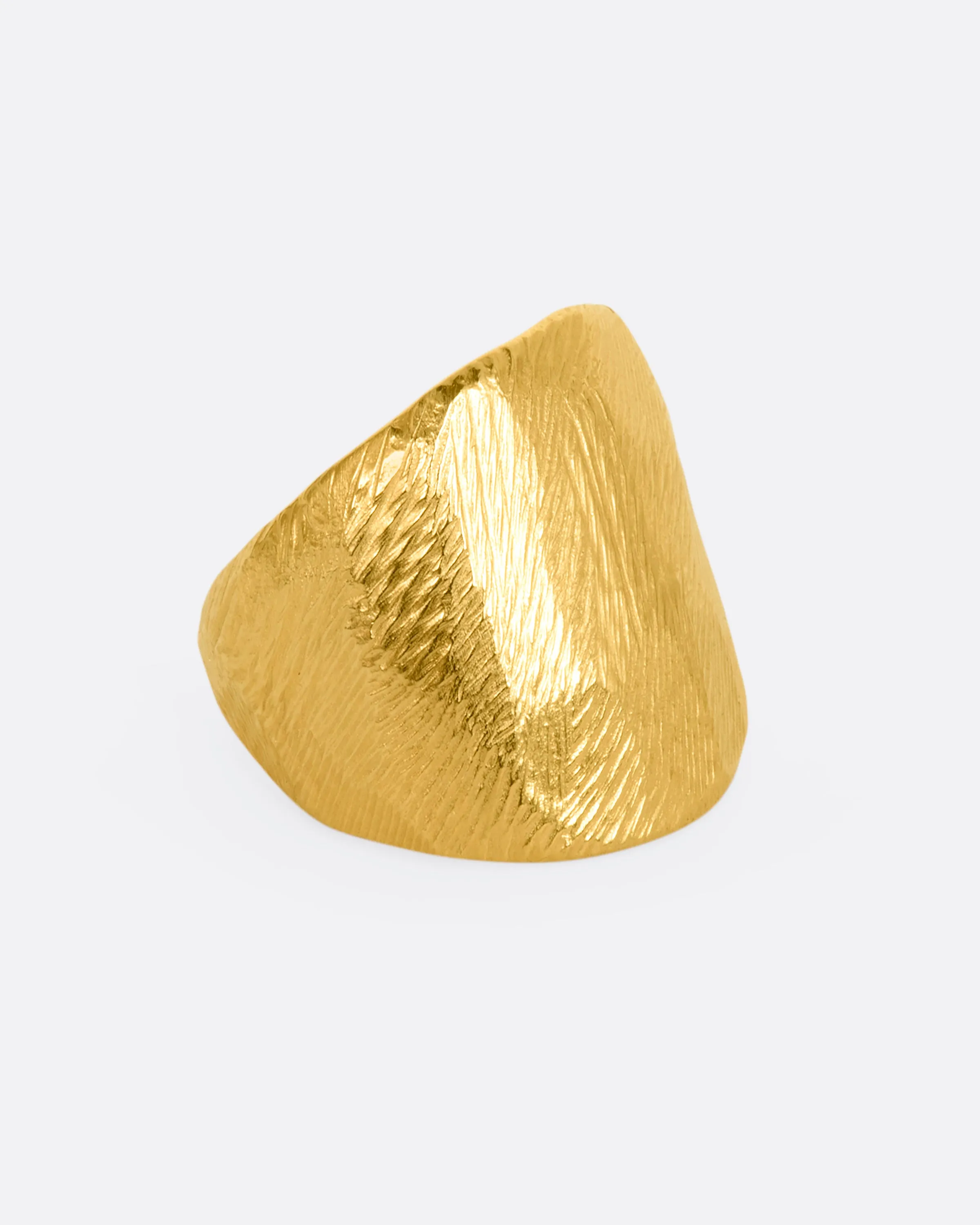 Yellow Gold Angled Flat Band