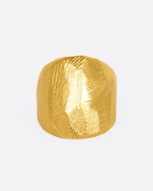 Yellow Gold Angled Flat Band