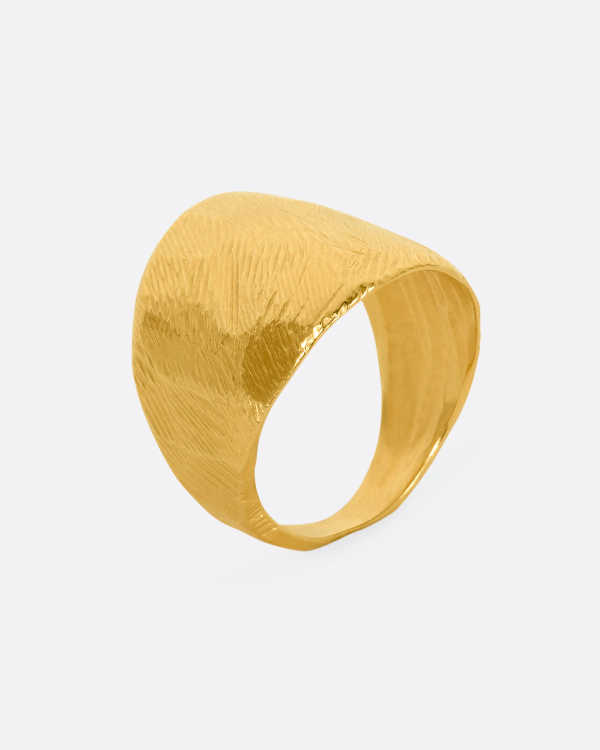 Yellow Gold Angled Flat Band