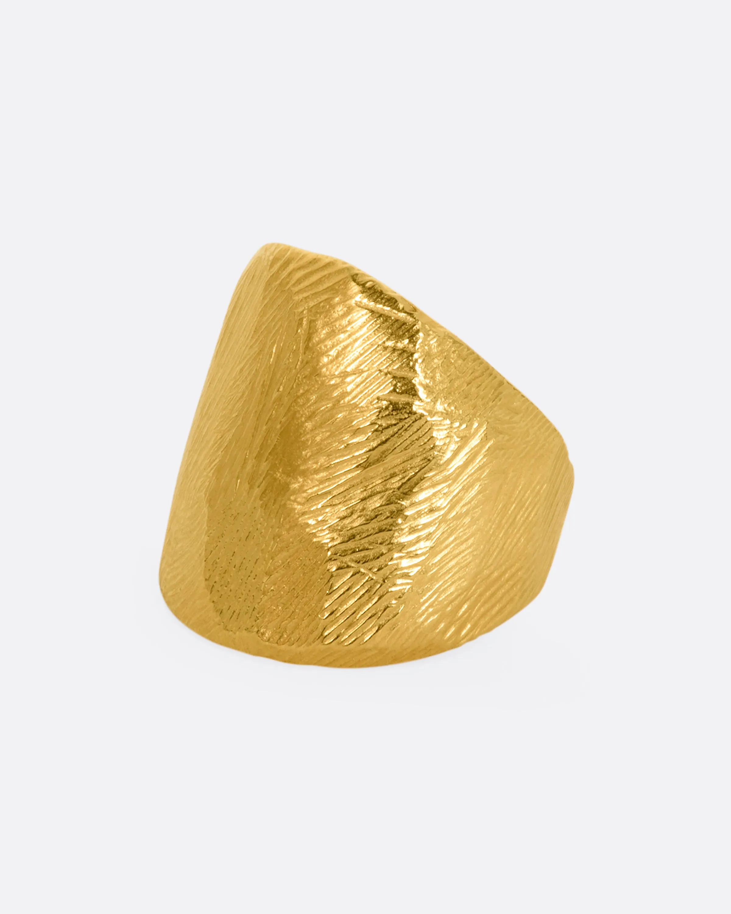 Yellow Gold Angled Flat Band